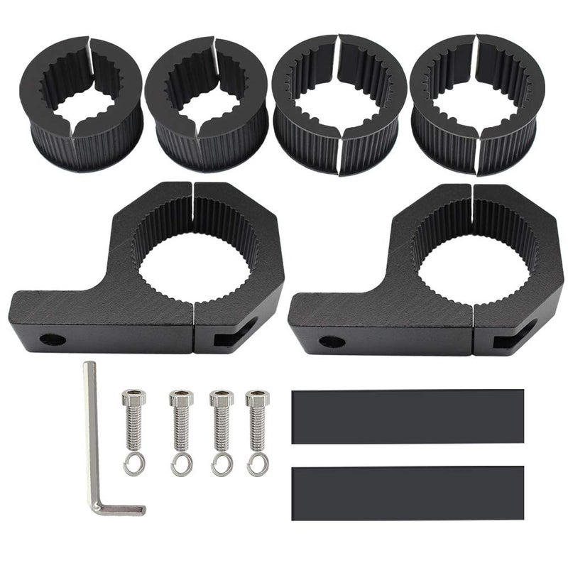 STDYSUN Universal Bull Bar Clamp Mounting Kit-2PCS Heavy Duty LED Light Bar Brackets for 1.38"/1.5"/1.6"/1.97" Tubes, Fits Roof Roll Cage, Bumper, Off-Road Driving Lights - Image 4
